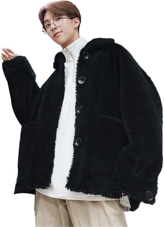Amazon ファーコート メンズ フェイク 毛皮コート ブラックファーパーカー メンズ 男 暖かい 冬 裏毛 アウター フェイクファー ストリート系 ショート丈 大きいサイズ Xl コート ジャケット 通販