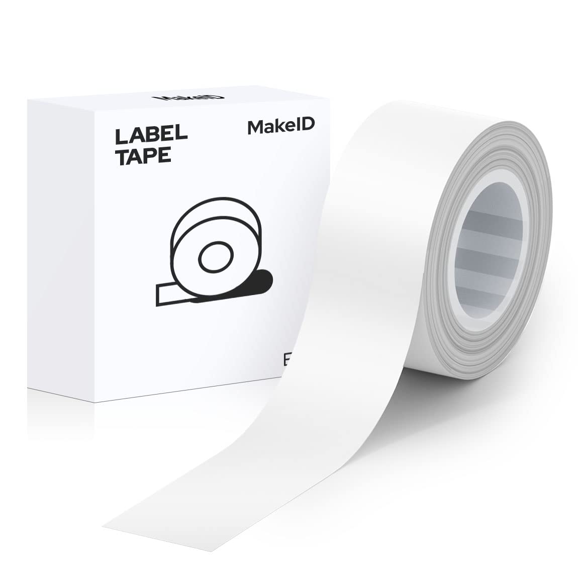 MakeID Label Tape Compatible with MakeID Label Makers L1 Q1 Refills Waterproof Laminated Custom Stickers Office Labels Replacement 0.63" x 13' (16mm x 4m)