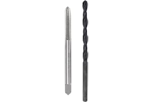 uxcell Metric Tap and Drill Bit Set, M4 x 0.75 Thread Tap & 3.2mm Black Oxide Twist Drill Bit, Straight Flute Tap Tapping Thr