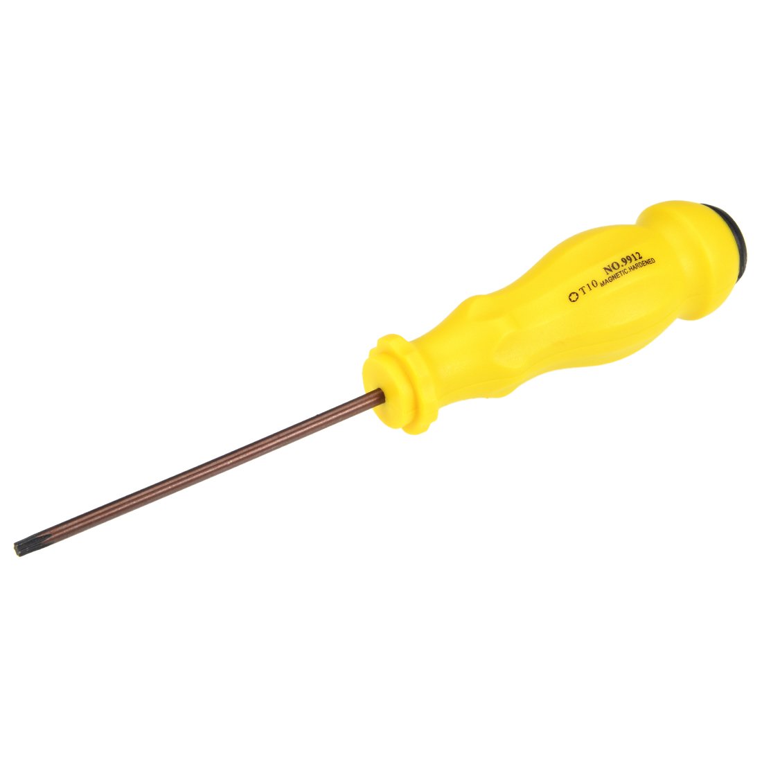 Sourcingmap Torx Screwdriver, T10 Magnetic Star Screw Driver with 3" S2 Shaft and Non-Slip Yellow Handle