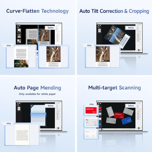 CZUR Shine Ultra Pro 24MP Document Scanner, Foldable Portable Scanner, Scan up to A3, with OCR, Fill Light, for Home Office Online Teaching Windows & macOS