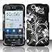 [E]pantech Flex P8010 (At&t) Rubberized Design Cover - White Flowers