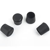 Rubber Leg Tip, 1"(25mm), 4 Piece Chair Leg Tips Caps Non-Slip (Black) | Chair Leg Floor Protectors
