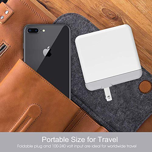 61W USB C Power Adapter, UL Certified USB Type C Wall Charger with Power Delivery Fast Charging USBC Brick for MacBook Pro 13”, MacBook Air, iPad Pro 2018, iPhone XS/Max/XR/X/8/8+ and More