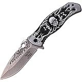 Dark Side DS-A024GY-MC DSA024GY-Brk Skull Linerlock A/O Gray