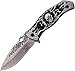 Dark Side DS-A024GY-MC DSA024GY-Brk Skull Linerlock A/O Gray