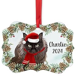 Black Maine Coon Cat Christmas Ornament 2024