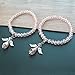 WE Crystal Angel Charm Bracelet Pink 12 PCS - Baptism Favor/Christening Favor/Recuerdos de Bautizo/Quinceanera/Baby Shower