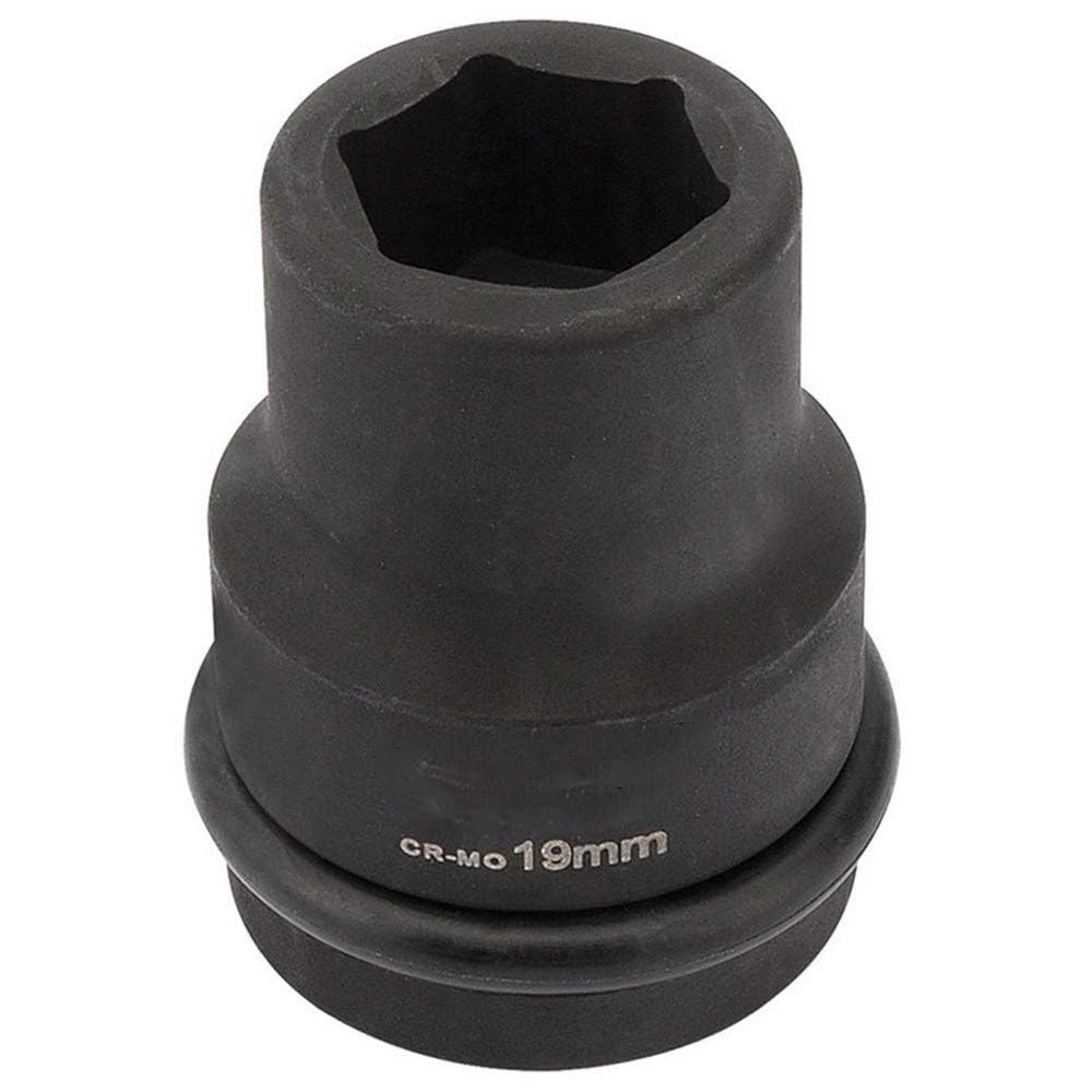 TA-VIGOR 28660 Impact Socket, 3/4 Square Shank, 19mm Nut Setter Driver Drill Bit, 60mm Length for Machine Maintenance, Furnitures, Woodworking, Auto Repairing, 6 Point