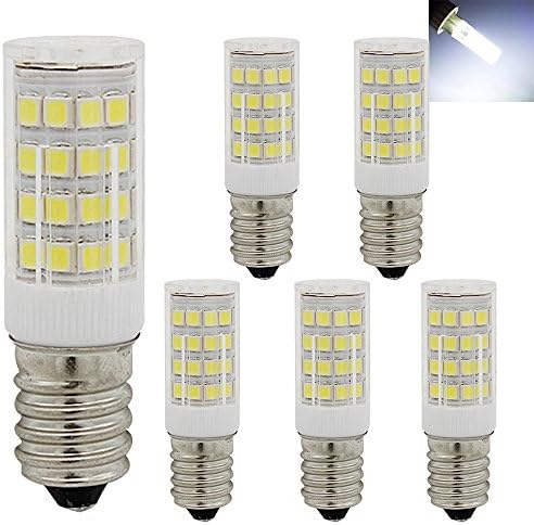 XYTGD E14 Light Bulb Dimmable, 4W 120V, Daylight 6000K 400lm, Led E14 Candelabra Screw base, Omni-directional E14 Base Light Bulb for Ceiling Fan Chandelier Landscape Lighting (Pack of 5)