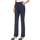 iChosy Women's Stretchy Straight Leg Dress Work Pants Business Office Casual Slacks with Pockets