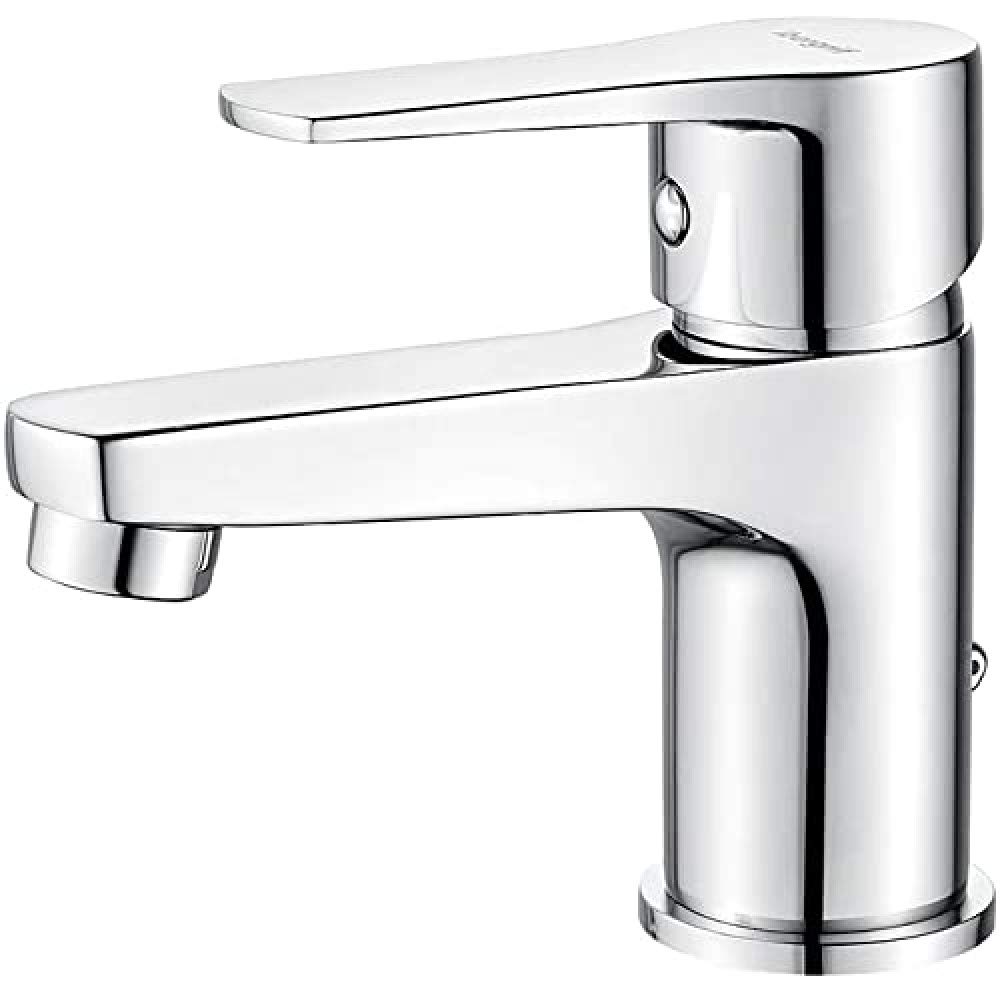Ibergrif M11357 Star, Bathroom Mixer with Water-Saving Function, Basin Tap, Chrome