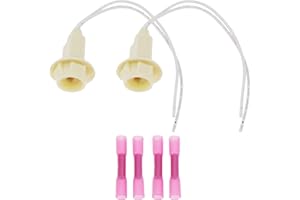 eMagTech 2PCS Car Side Marker Light Lens Bulb Socket 15cm Wire Compatible with Chevrolet Compatible with GMC Pickup 1967-1991