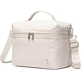 NOL Natural Organic Lifestyle Insulated Lunch Bags for Women Cooler Bag Lightweight Nylon Waterproof Lunch Box For Work (Small, Cream)