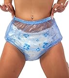 Adult Baby Diaper Lover ASC Blue Plastic Diaper Covers (Medium)