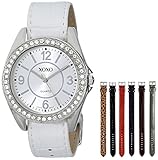 XOXO Women's XO9054 Seven Color Croco Interchangeable Strap Set Watch