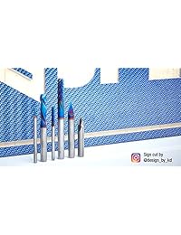 Amana Herramienta 46202 k Spektra Coated SC espiral Plunge 1 4 Dia x 3 4 CH X 1 4 2   1   SHK Broca de enrutador de corte hacia abajo de 2 pulgadas de largo