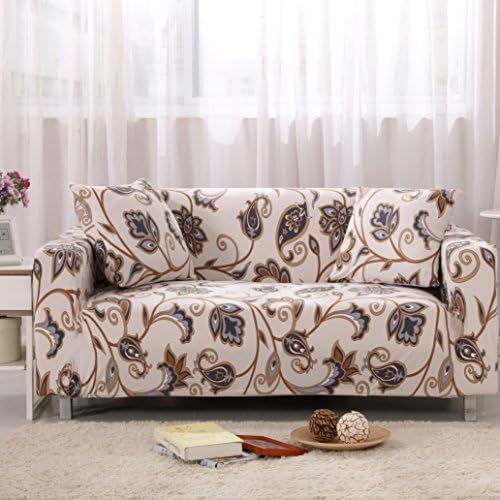 Yiwant Stretch Couch Covers Sofa Slipcovers Fitted Loveseat Cover Seat Furniture Protector, Sofa(3 Seat for 195-230cm), Style #1009-31
