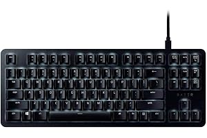 Razer BlackWidow Lite TKL Tenkeyless Mechanical Keyboard : Orange Key Switches - Tactile & Silent - White Individual Key Lighting - Compact Design - Detachable Cable - Classic Black