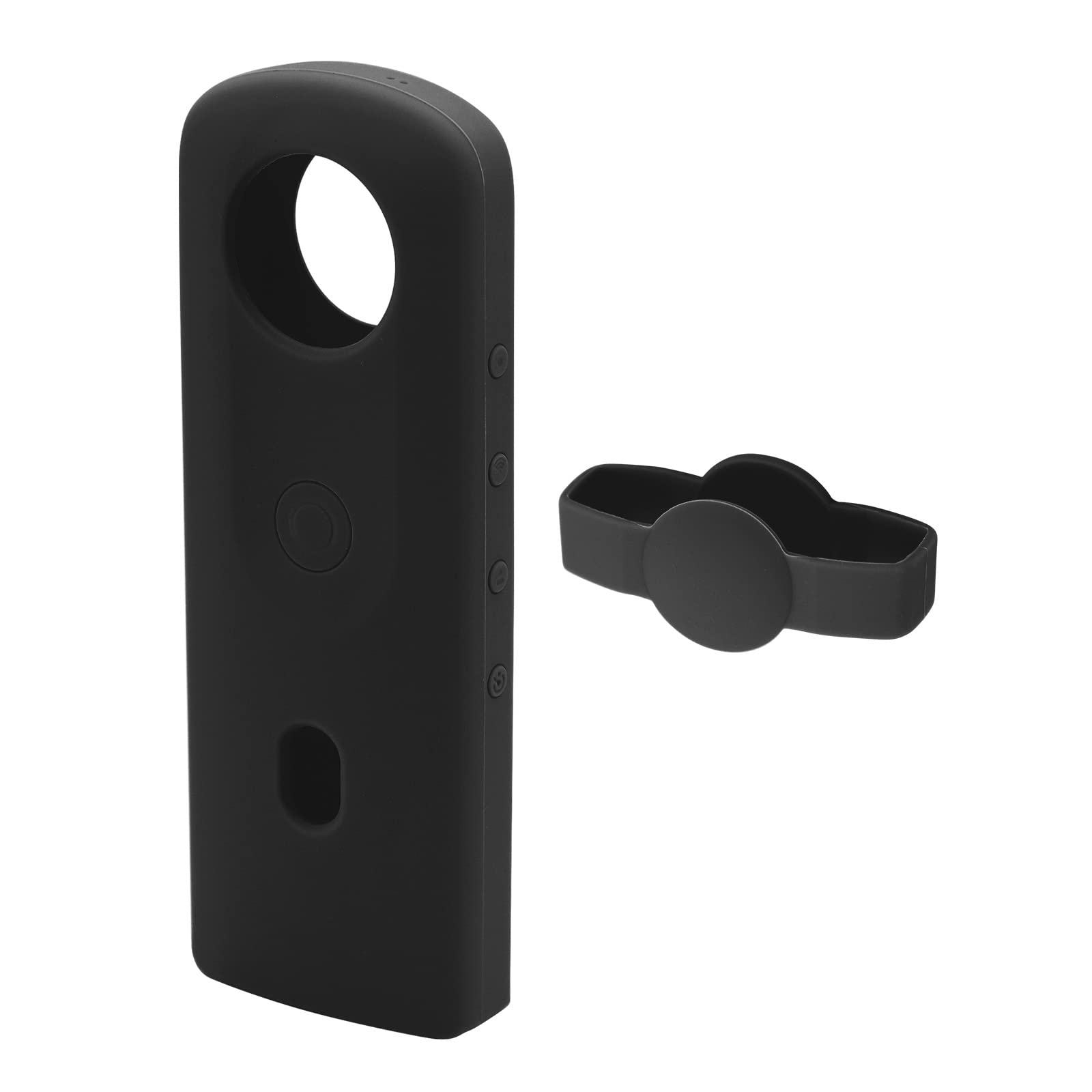Hensych Silicone Protective Case with Lens Cover for Ricoh Theta SC2 360 Panoramic Camera Anti-fall Protective Sleeve Soft Case (Black)