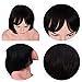 14 Inches Short Layered Bob Synthetic Heat Resistant Wig, Black Synthetic Hair Wig Natural Looking Halloween Costume Wigs with Bangs Fashion Wigs For Black Women African American Ladies Cosplay Party