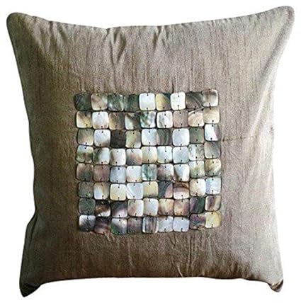 Amazon Com Designer Brown Decorative Pillow Cover Square Mother