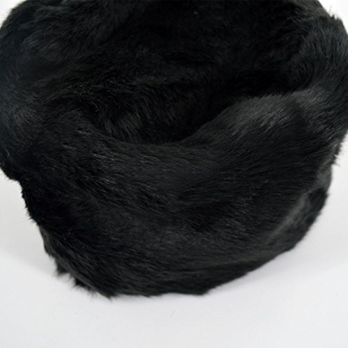 YAOSEN Women Winter Faux Fur Hat Russian Cossack Style Headband Ear Warmer, Black