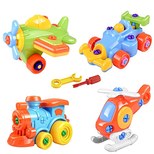 millet16zjh Disassembly Assembly Airplane Train Kart Kids Early Learning Educational Toys - Kart#