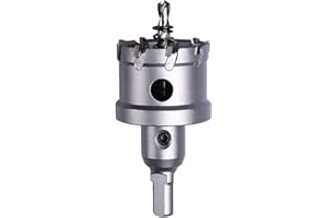 35mm Hole Saw LAIWEI Carbide Hole Cutter Stainless Steel Metal Drill Bit Tungsten Carbide Tipped Hole Saw Drill Bit (1-3/8"(3