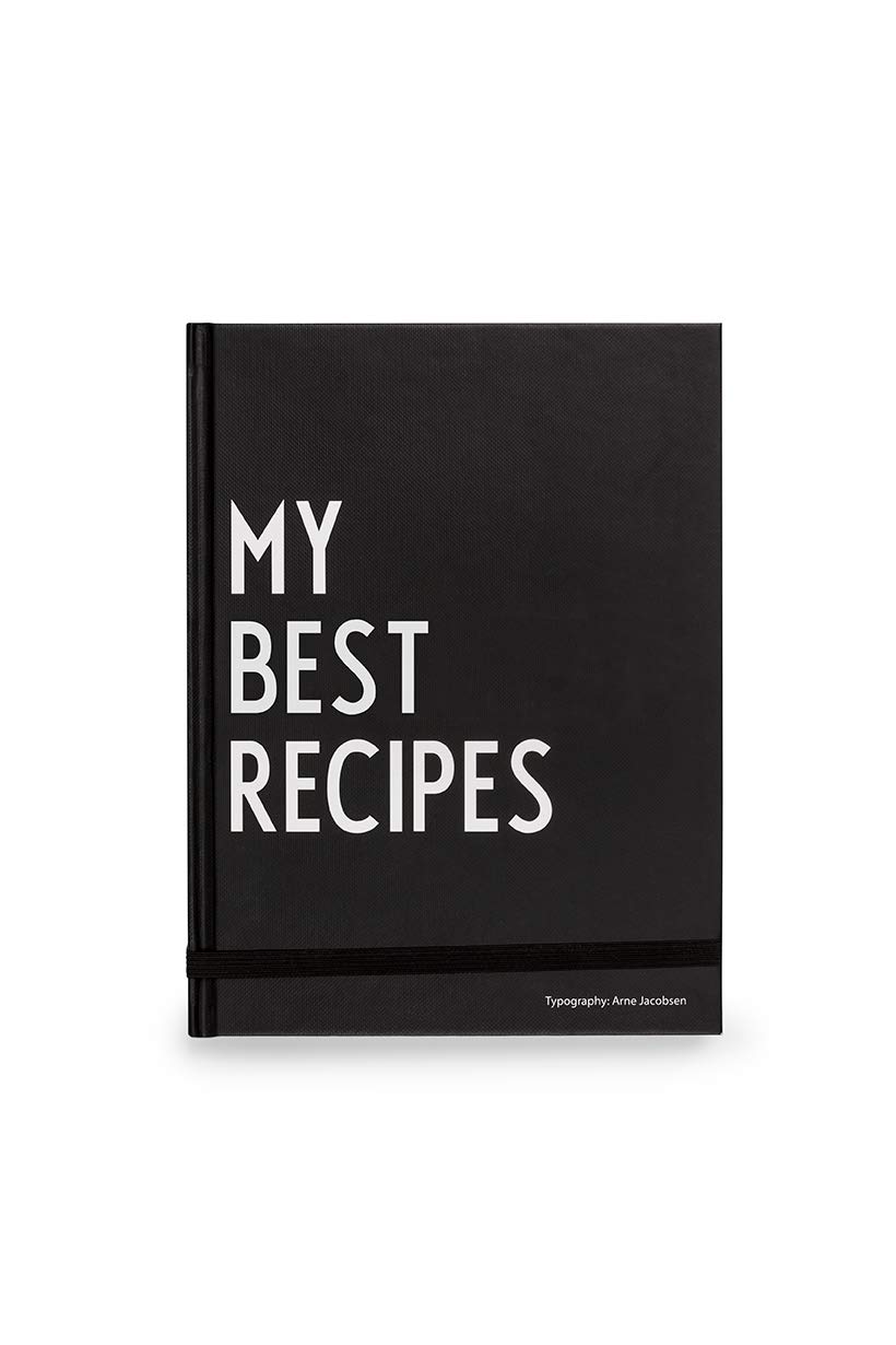 Design Letters My Best Recipes book - A decoration in the kitchen, divided into six sections, Double adhesive tape pads for inserting photos are included, 124 pages