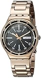 Swatch Unisex YGG704G Charcoal Medal Rose Analog Display Quartz Rose Gold Watch