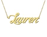 Aoloshow 18k Gold Plated Lauren Name Pendant