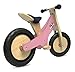 Kinderfeets Classic Chalkboard Wooden Balance Bike, Classic Kids Training No Pedal Balance Bike, Pink