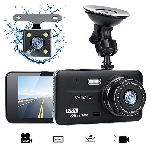 Dual Dash Cam Car Dashboard Camera Recorder FHD 1080P Front And Rear Cameras ,Driving loop Recording ,4.0 