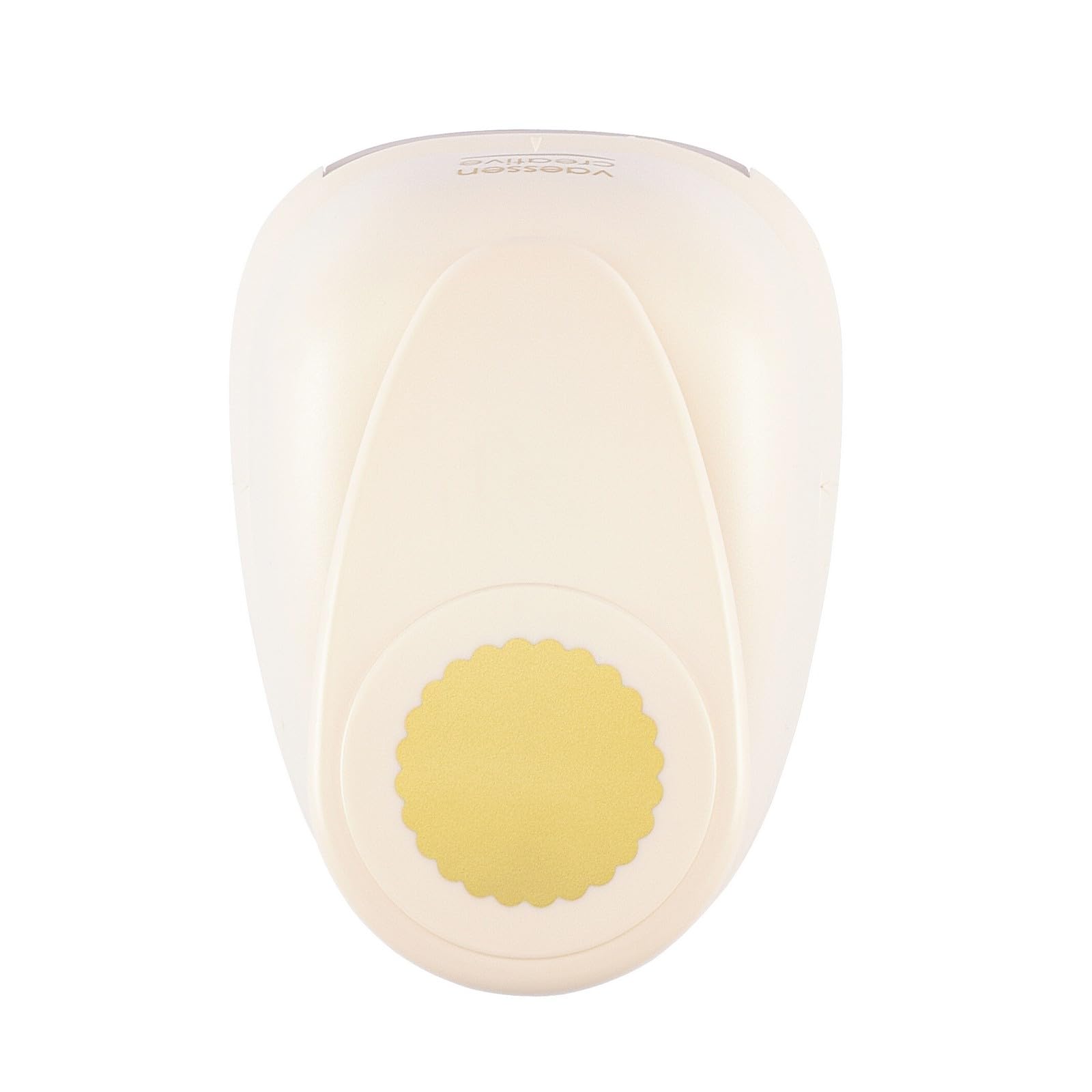 Vaessen Creative Craft Paper Punch - Scalloped Circle - Ø 6,3 cm - Circle Cutter for Crafting and Card Making