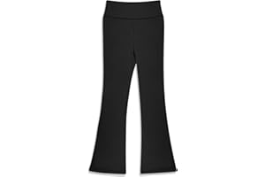 BIG ELEPHANT Girls Flare Leggings, Bootcut Yoga Pants for Kids, High Waisted Bell Bottoms for Dance Workout