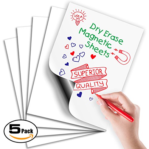 Dry Erase Sheets White Blank 12” x 8” for