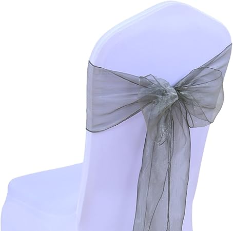 Sinssowl Vente En Gros 100pc Rubans En Organza Housse De Chaise