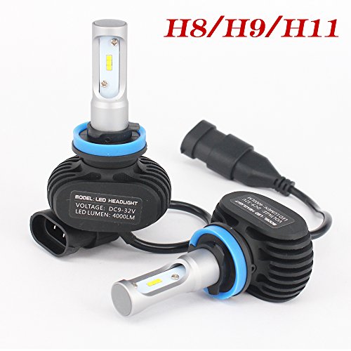 AOSI H8 H9 H11 H16(JP) Led Headlight Bulb Conversion kit – All Bulb Sizes – 50W 8000LM 6500k Cool White Auto SEOUL Y19 CHIP For Cars Replaces Halogen & HID Bulbs