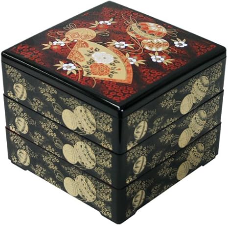 Amazon 三段重箱 黒 手まり 重箱 オンライン通販