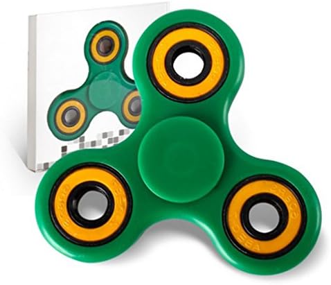 HSPINNER Children Fitness Toy 360 Degree Rotation Triangle Hand Spinner Fidget Work Ultra Fast Bearings Luminous Toy Green