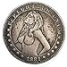 WuTing 1881 Hobo Nickel Coin - Morgan One-Dollar Coins-US Commemorative Gift - USA Morgan Dollar -Plated Silver Coins - Handmade Coin Great American Coin