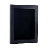 9x12 Shadow Box Frame Textured Black Wood | with a