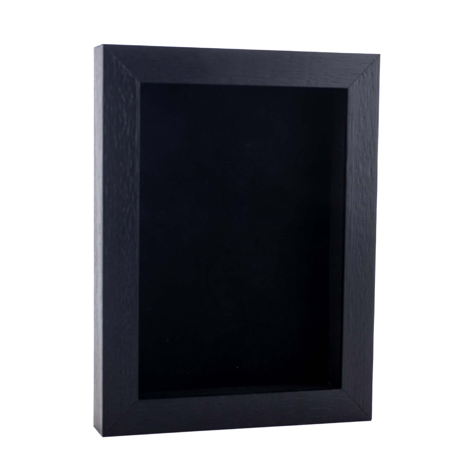 9x12 Shadow Box Frame Textured Black Wood | with a