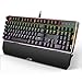 TLOTS Mechanical Keyboard Backlit Mechanical Gaming Keyboard for PC and Mac with Clicky Blue Switch Wrist Rest N-Key Rollover Adjustable Rainbow LED Backlightingthumb 1
