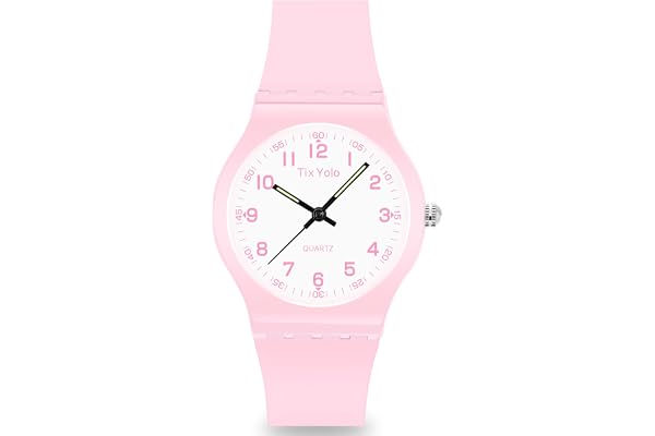 TixYolo Kids Watch for Girls Boys,50M Waterproof Accurate Timekeeping Children Learning Time Easy to Read Student Sports Outdoor Analog Watches for Kids Toddlers Ages 3-8