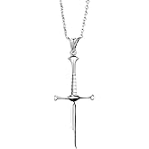 charmora Stainless Steel Sword Pendant for Men – Medieval Knight Fantasy Blade Necklace, Tarnish-Resistant Steel Jewelry, 24” Chain
