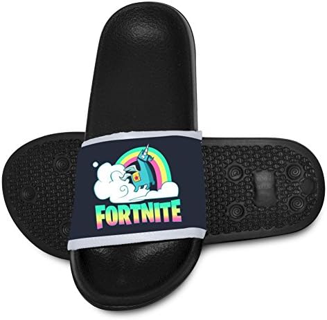 AolaZW Kids' Llama Beach Sandal Non-Slip Bath Slipper Black 4 D(M) US Big kid