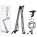 Eastshining 9W4092017B9U7M5593 Adjustable Microphone Suspension Boom Scissor Arm with Shock Mount Mic Clip Holder, Black