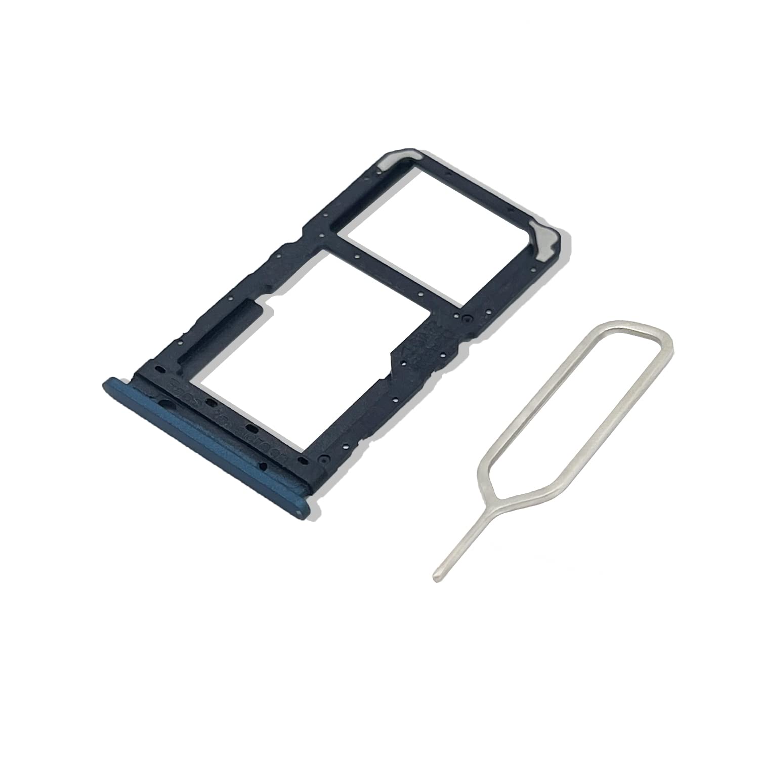 Eonpam Original DUAL SIM Card Slot Tray Holder Replacement for (Oppo Reno2) Incl SIM Pin (Blue)